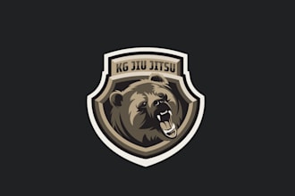 create a fierce and custom bear mascot logo for your brand