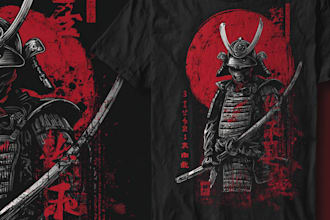 design dark japanese art for clothing, streetwear, or tattoo