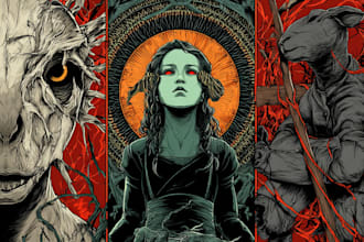 create dark art illustration