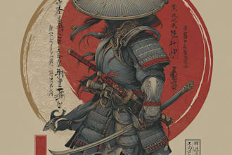 create professional japanese, asian style tattoo design