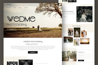 design photography website, wedding website, portfolio website, photography