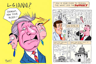 draw political cartoon and comic strip