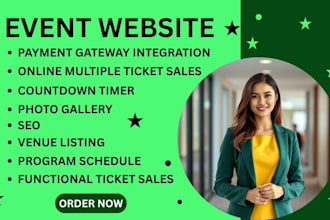 design a beautiful event planning or wedding website