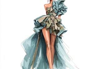 create  fashion model for clothing brand