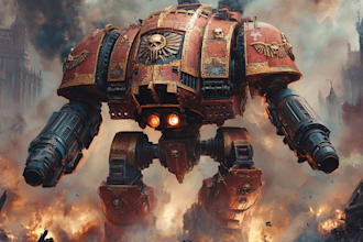 make a warhammer illustration based on your description