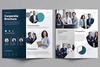 design a professional corporate brochure for your busines