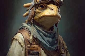 make star wars, game character or sci fi game character art