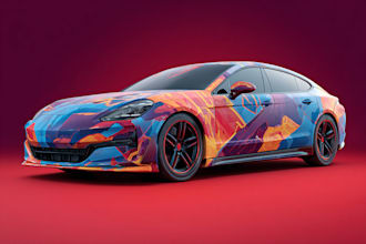 make a racing sport car wrap design