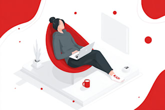 create a unique custom vector illustration in flat style