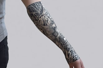 create unique realism tattoo design with my style