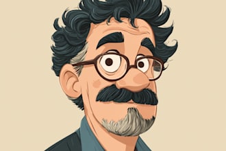 draw cartoon character in vector format