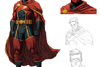 draw you a dc or marvel style comic book