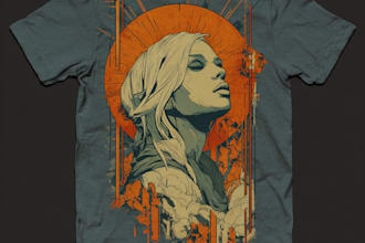 custom t shirt design and t shirt illustration