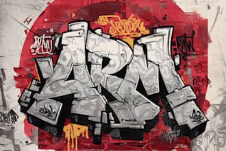 create your name or logo in graffiti art style