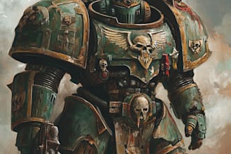 paint warhammer themed illustration