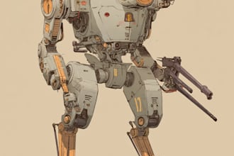 draw a mecha and robot art