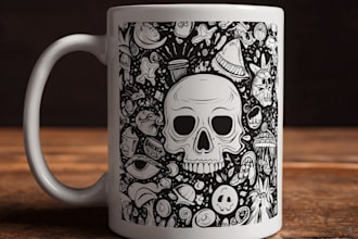 create amazing custom typographic mug designs in bulk