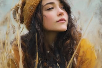realistic digital portrait art in oil painting style