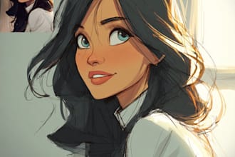 design a professional disney family portrait