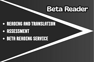 do a service of beta reading