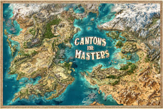 draw custom fantasy map for you