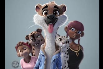 draw a cartoon animal for you