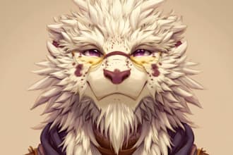 draw furry art, anthro art of your fursona
