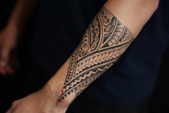 create your custom tribal polynesian tattoo sleeve