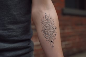 make geometric tattoo design in my style