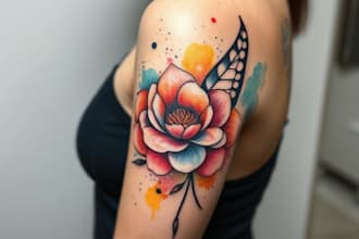 create a watercolor tattoo design