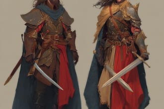 do character design, game art, fantasy dnd character art