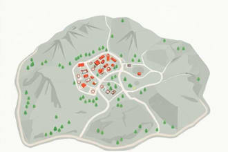 illustrate a vector map illustration, site plan
