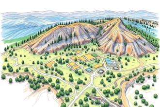 draw landscape sketch, colored site plan,map illustration