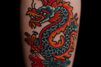 make old school or traditional style tattoo logo design