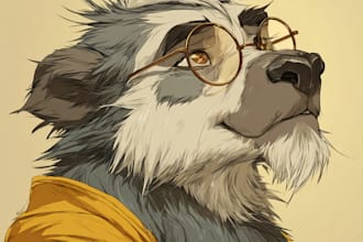 draw furry art, fursona, anthro and original character