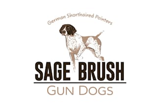 design a powerful dog gun logo for your brand or team