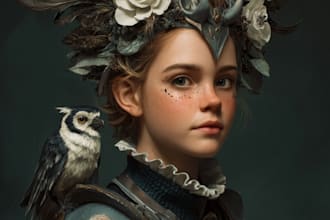 create a beautiful character artwork for you