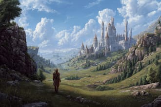 paint fantasy landscape illustrations