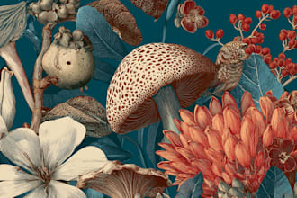 craft a beautiful botanical or floral illustration