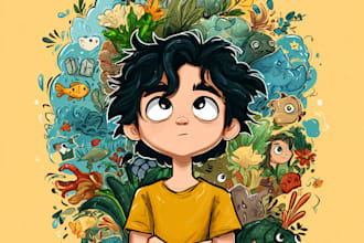 create a custom doodle art illustration design for you