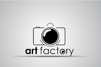 create a modern and professional camera logo for your business