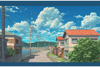 do anime background in anime style