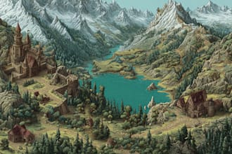 map illustration fantasy map design map maker vector map