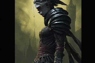 paint your dark fantasy dnd character illustration