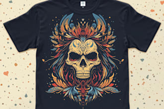 create professional custom t shirt design for your company