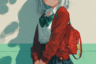 draw you as anime character style