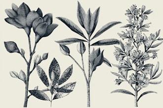 create a naturalistic, botanical illustration