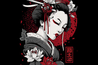 design professional japanese, asian style tattoo design