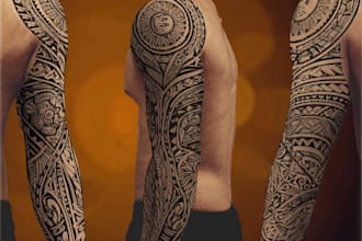 design a polynesian maori tribal tattoo