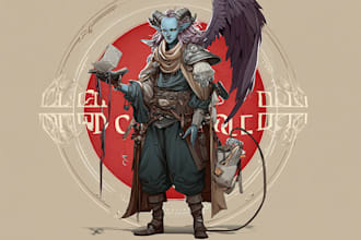 draw a fantasy character illustration
